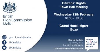 UK nationals citizens’ rights meeting in Gozo next Wednesday