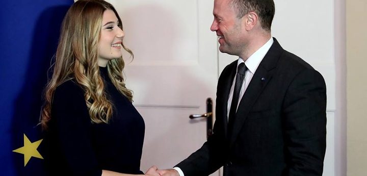 X-Factor Malta winner Michela Pace welcomed by the Prime Minister