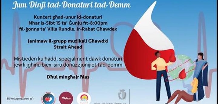 Gozo concert in honour of blood donors for World Blood Donor Day