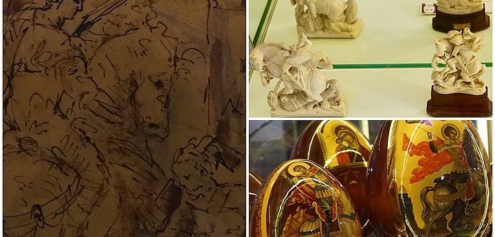 Artefacts connected with St George on display at Il-Hagar Museum