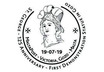 Special hand post mark:125th anniversary for statue of St. George Special hand post mark:125th anniversary for statue of St. George