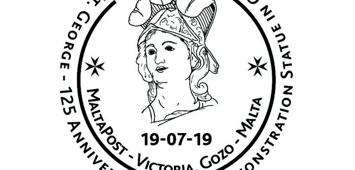 Special hand post mark:125th anniversary for statue of St. George