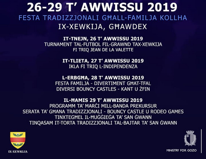 Fior D'Argenta - Family Festival opens Monday in Xewkija Square