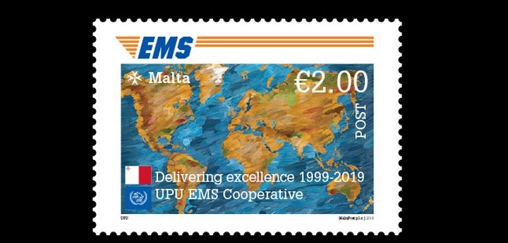 20th anniversary of the EMS Cooperative – Postage stamp issue