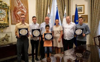 Young Gozitan cyclists celebrate their success with Gozo Minister Young Gozitan cyclists celebrate their success with Gozo Minister