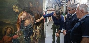 Comino titular painting restoration works in an advanced stage