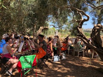 Painting in aid of BirdLife Malta at Simar Nature Reserve