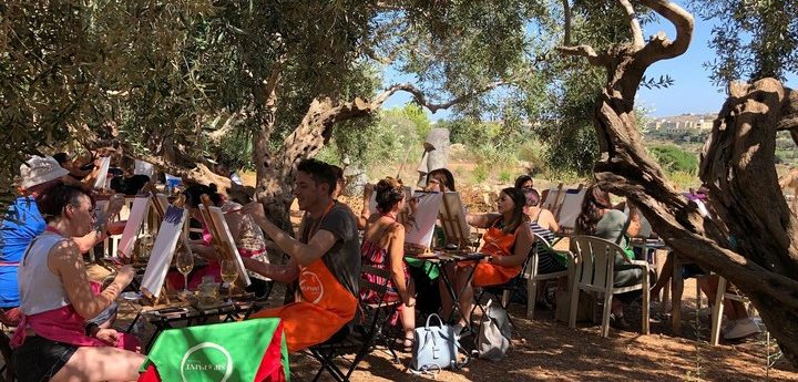 Painting in aid of BirdLife Malta at Simar Nature Reserve