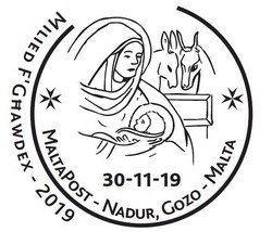 Christmas in Gozo: Special hand stamp at the Nadur Post Office