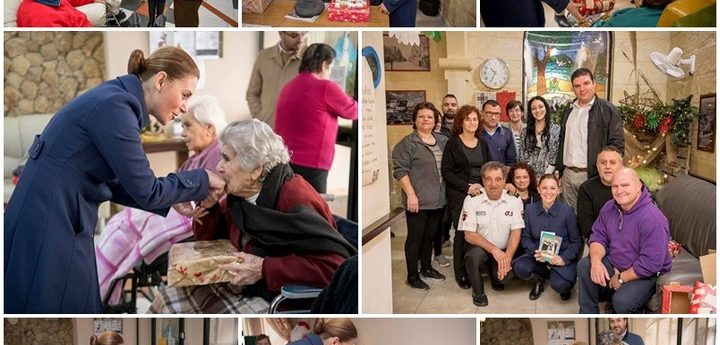 Gozo Minister visit homes for the elderly for the festive season