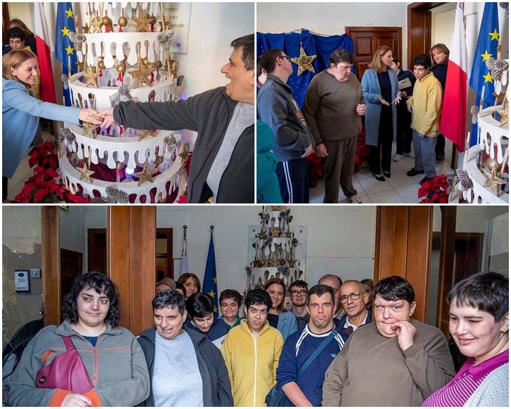 Christmas decorations at Gozo Ministry made be clients of Santa Marta Centre
