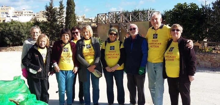 Anglican Action Group Gozo clean-up at Bethlehem f’Ghajnsielem