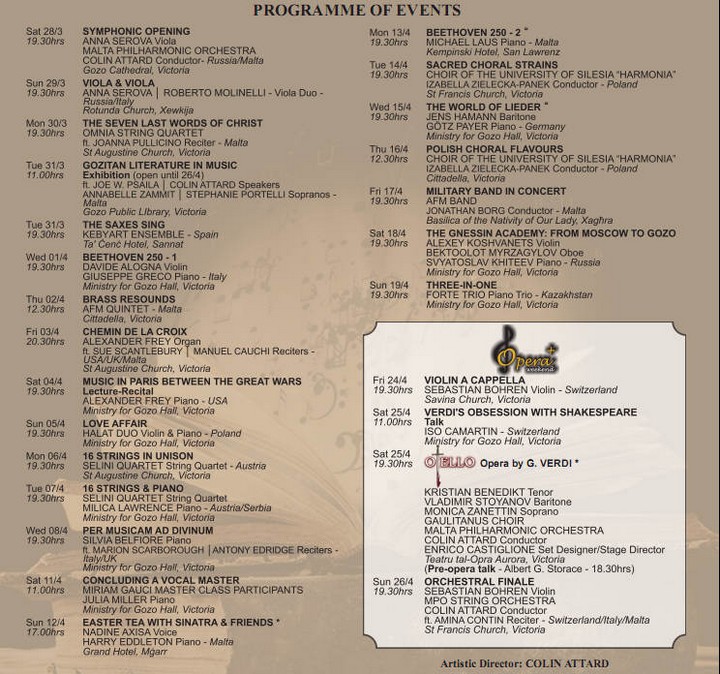 Gaulitana: A Festival of Music programme launch for next month