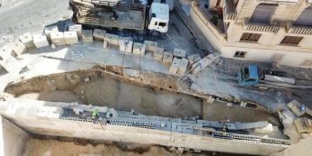 Triq San Guzepp retaining wall rebuilt, road to reopen in the coming days
