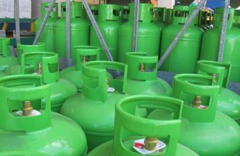 Liquigas fully stocked, each green cylinder is washed and disinfected