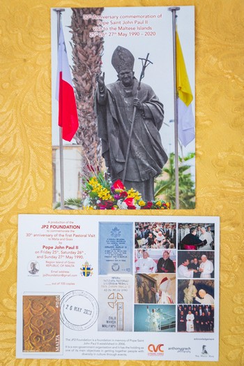 Two first day cards mark the anniversaries of Pope John Paul II