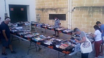 Gozo SPCA fundraiser sale of books, dvds, handmade masks and bric-a-brac