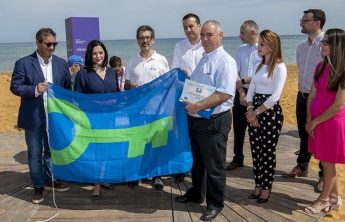 Blue Flag raised at Ramla Bay signalling the start of the summer season