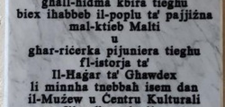 Pawlu Mizzi commemoration events at Il-Hagar Museum, Victoria
