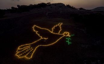 Light of Peace is lit for the first time on Ghar Ilma Hill in Gozo