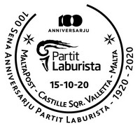100th anniversary of the Malta Labour Party – Special handstamp issue