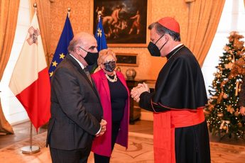 Cardinal Mario Grech pays courtesy call on the President Cardinal Mario Grech pays courtesy call on the President