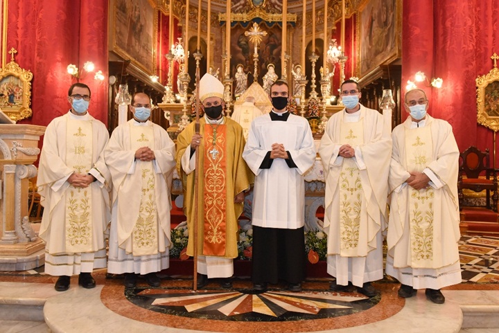 Seminarian Gabriel Vella conferred with the Ministry of the Acolyte