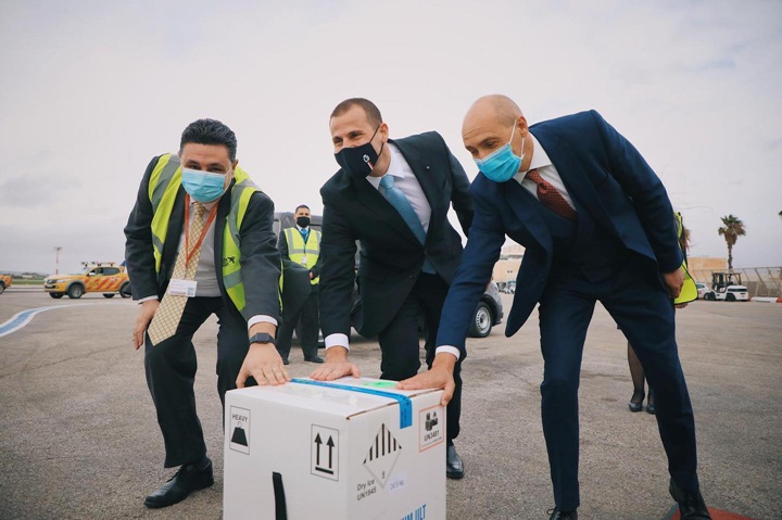 First consignment of Covid-19 vaccines now arrived in Malta