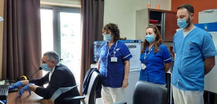 Bishop Teuma visits Gozo General Hospital and Downtown