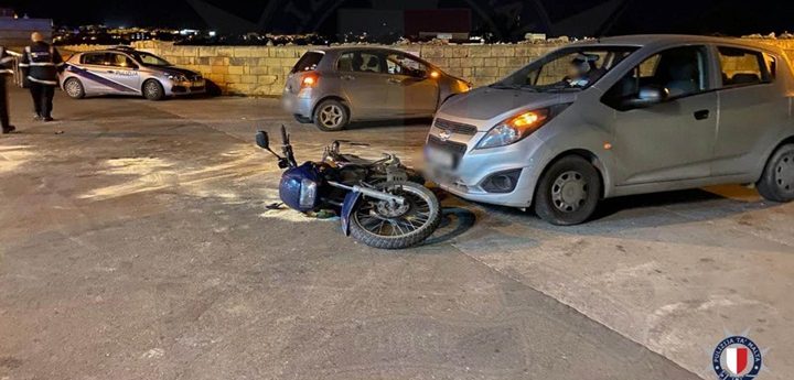 Munxar motorcyclist seriously injured in 3 vehicle collision