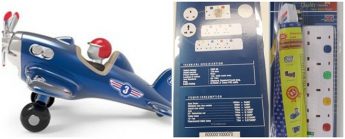 Recalls: Baghera plastic toy plane and British Design BS extension cable
