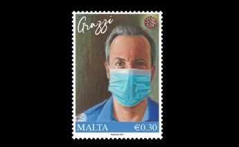 Reprint of €0.30 stamp that pays tribute to male health worker