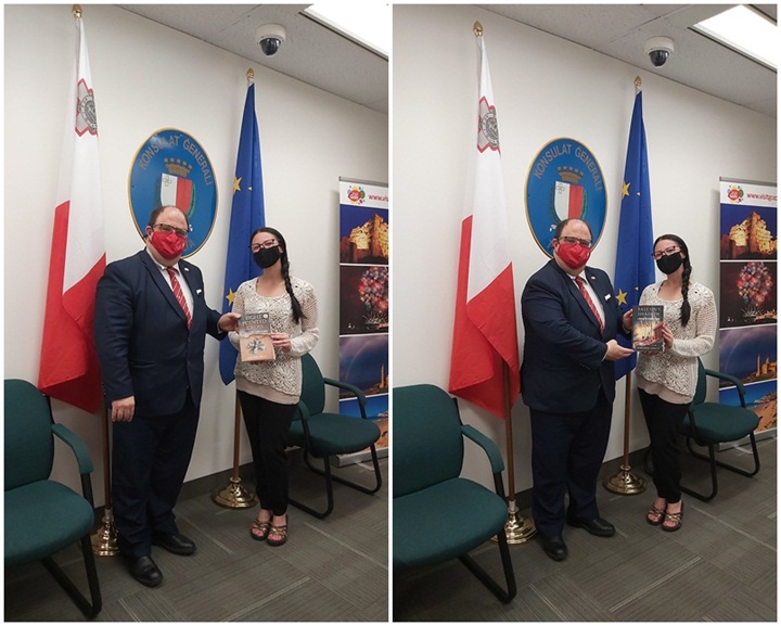 Maltese-Canadian author gives thanks to the Consul General in Canada