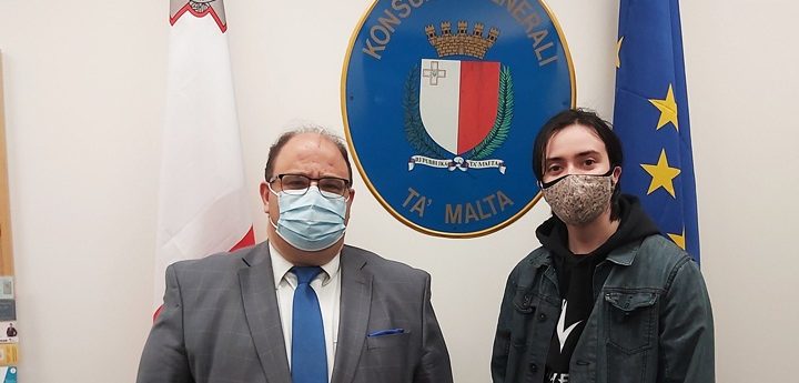 Scholarship winner on Maltese-Canadian migration visits the Consulate