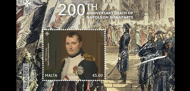 Stamp marks 200th anniversary death of Napoléon Bonaparte
