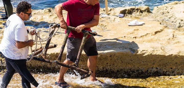 1.8 tonnes of marine litter collected from Marsalforn and Marsaxlokk