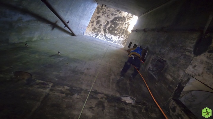 Underground exploration of the Mgarr ix-Xini Pumping Station.in Gozo