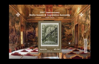 Malta Senate and Legislative Assembly: 100th anniversary stamp issue