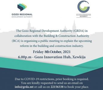 Gozo meeting on reform in the building and construction industry – what you need to know
