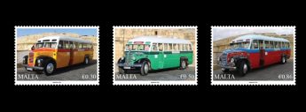 Traditional Maltese Buses feature on set of three MaltaPost stamps