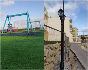 Play area gets new turf and Qbajjar Bay nine decorative lamp posts