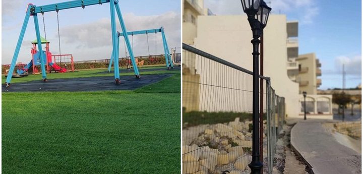 Play area gets new turf and Qbajjar Bay nine decorative lamp posts