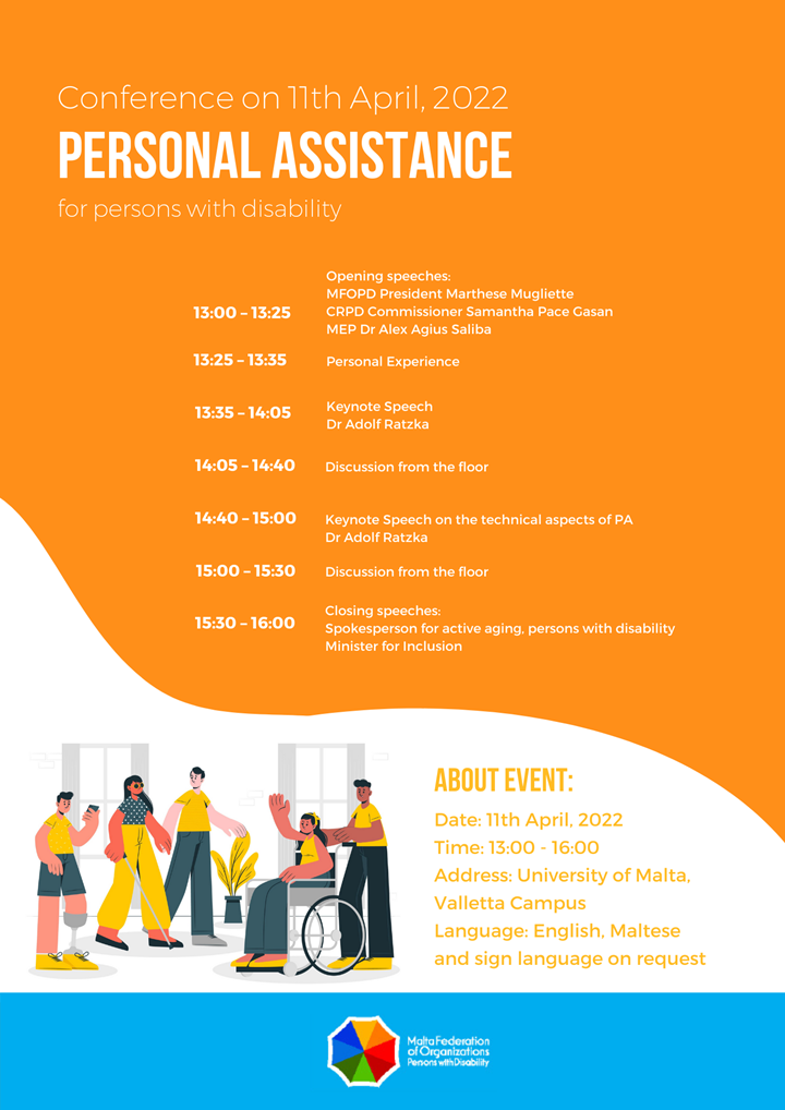 Personal Assistance for persons with disability - Conference with MFOPD