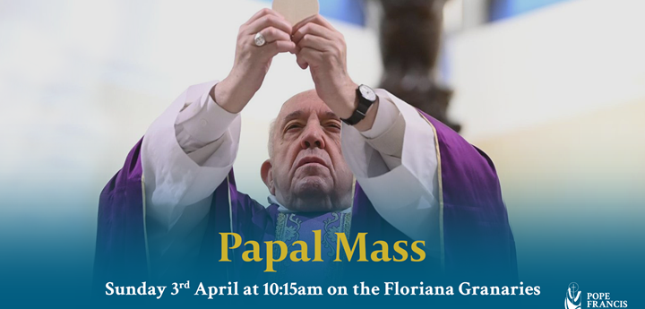 Book a seat online for Floriana Mass celebrated by Pope Francis