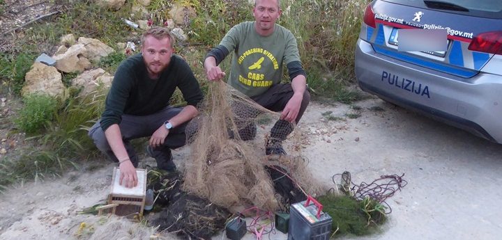 Police action against illegal bird trapping sites on Gozo – CABS