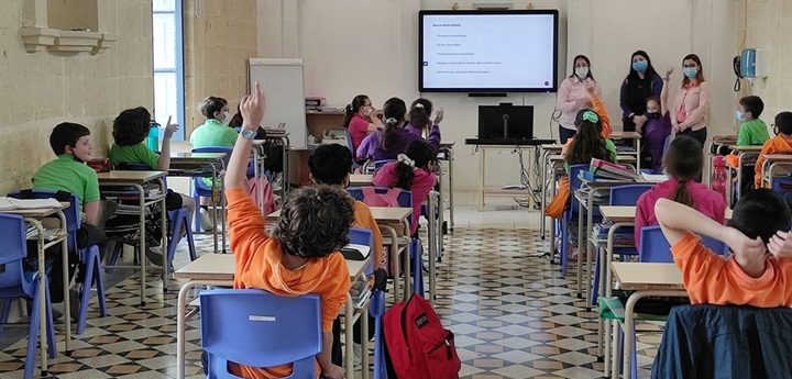 Gozo school children learn about the causes and treatment of strokes