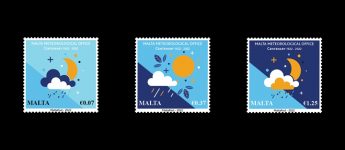 Stamp issue celebrates Malta Meteorological Office centenary