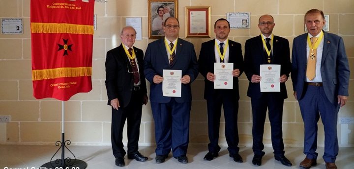 New Knights join Confraternity of the Knights of St. Peter & St Paul