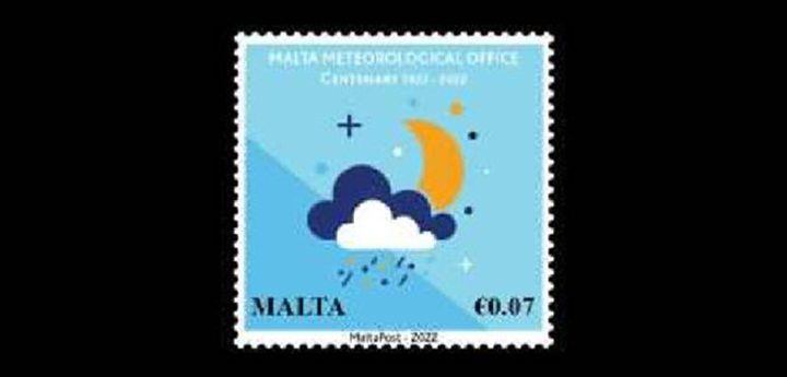 €0.07 stamp reprint of Malta Meteorological Office Centenary
