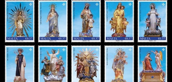 Maltese Festa Series VI – stamp issue featuring religious statues